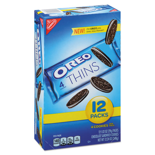 Oreo Cookies Single Serve Packs, Chocolate, 1.02 oz Pack, 12/Box