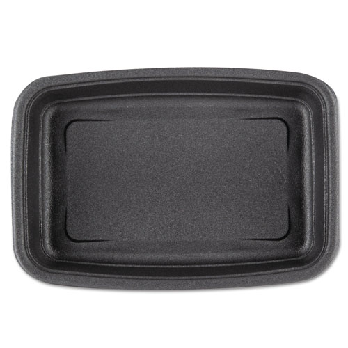 Microwave-Safe Containers 24oz Plastic Black, 8-3/4x6-1/8x1-1/2, 75/bg 4 Bg/ct