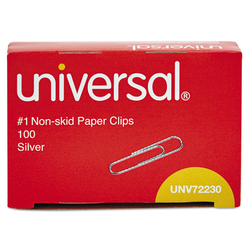 Paper Clips, Small (No. 1), Silver, 100 Clips/Box, 10 Boxes/Pack