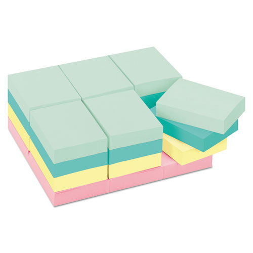 Post-it® Notes Original Pads in Marseille Colors, Value Pack, 1 1/2 x 2, 100-Sheet, 24/Pack