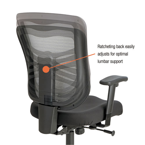 Image of Alera® Elusion Series Mesh Mid-Back Swivel/Tilt Chair, Supports Up To 275 Lb, 17.9" To 21.6" Seat Height, Black