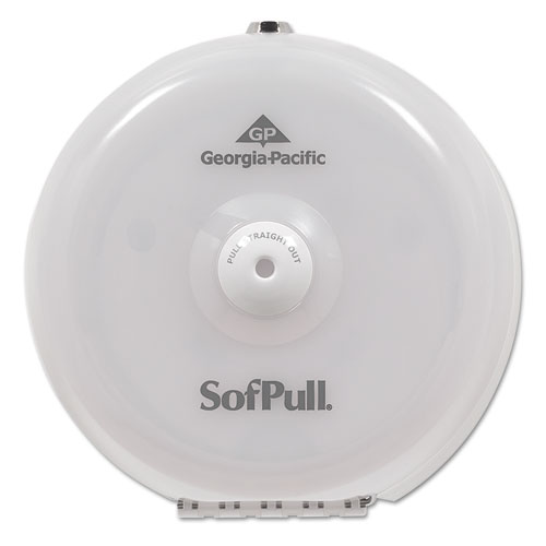 SofPull Mini Centerpull Single-Roll Bath Tissue Dispenser, 8.75 x 7 x 9, White