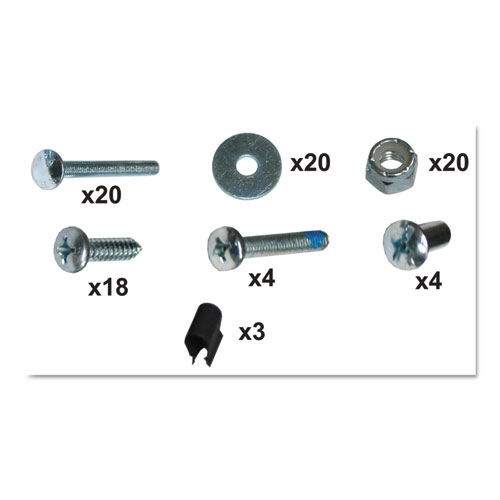 Replacement Hardware Kit For Housekeeping Carts, Silver
