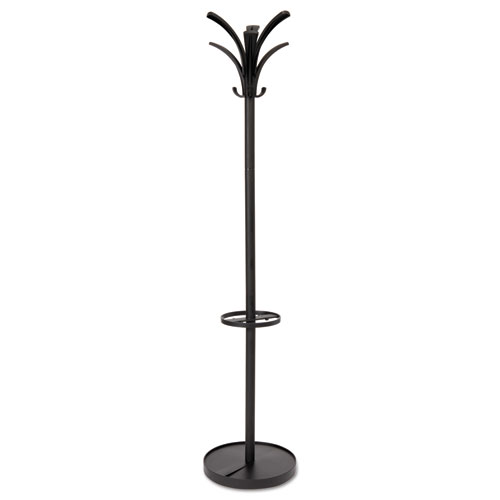 Brio Coat Stand, 13.75w x 13.75d x 66.25h, Black