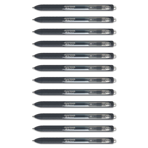 InkJoy Retractable Gel Pen, Medium 0.7mm, Black Ink/Barrel, Dozen