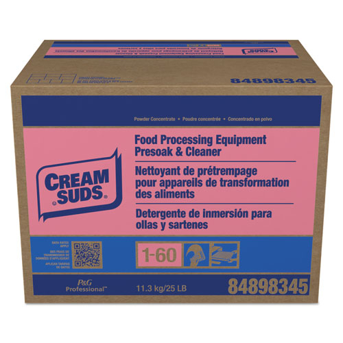 Cream Suds® Manual Pot And Pan Presoak And Detergent With Phosphate, Baby Powder Scent, Powder, 25 Lb Box