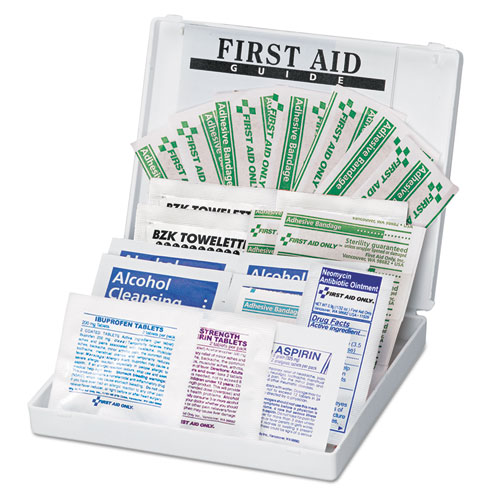 Image of All-Purpose First Aid Kit, 34 Pieces, 3.74 x 4.75, 34 Pieces, Plastic Case
