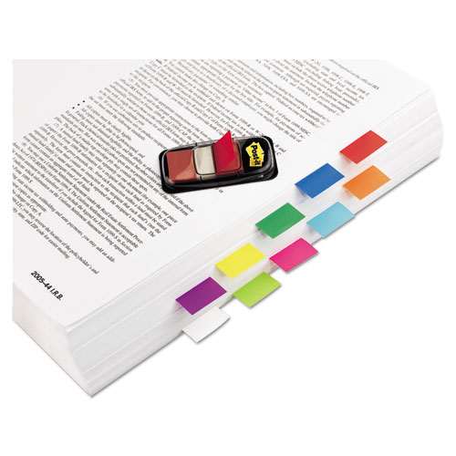 Image of Marking Page Flags in Dispensers, Red, 50 Flags/Dispenser, 12 Dispensers/Pack