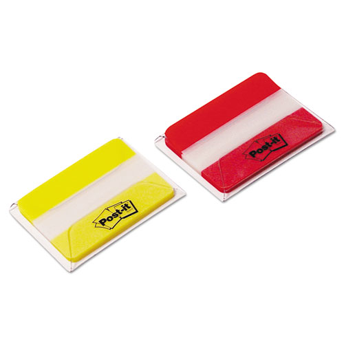 Image of Post-It® Tabs Solid Color Tabs, 1/5-Cut, Assorted Colors (Red And Yellow), 2" Wide, 44/Pack