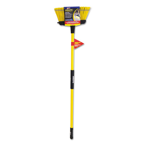 Quickie® Job Site Super-Duty Multisurface Upright Broom, 16 x 54, Fiberglass Handle, Yellow/Black