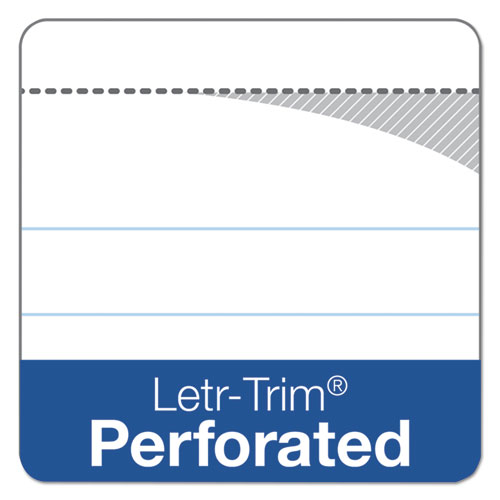 Image of Tops™ Docket Ruled Perforated Pads, Narrow Rule, 50 White 5 X 8 Sheets, 6/Pack