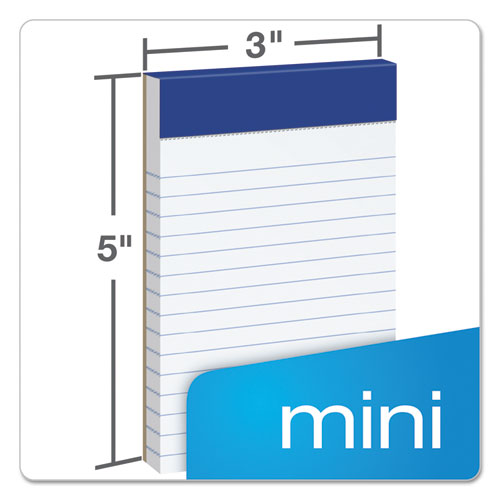 Image of Perforated Writing Pads, Narrow Rule, 50 White 3 x 5 Sheets, Dozen