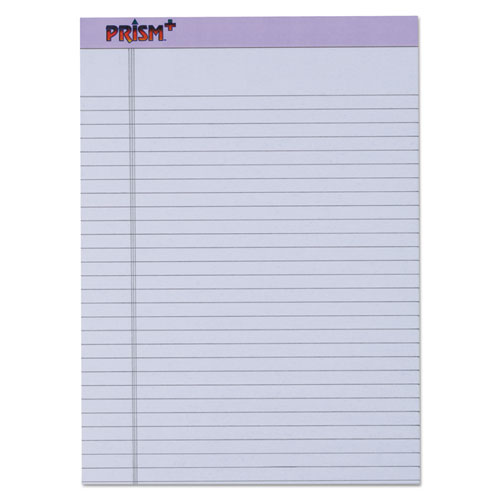 Prism + Colored Writing Pad, Wide/Legal Rule, 8.5 x 11.75, Orchid, 50 Sheets, 12/Pack | by Plexsupply