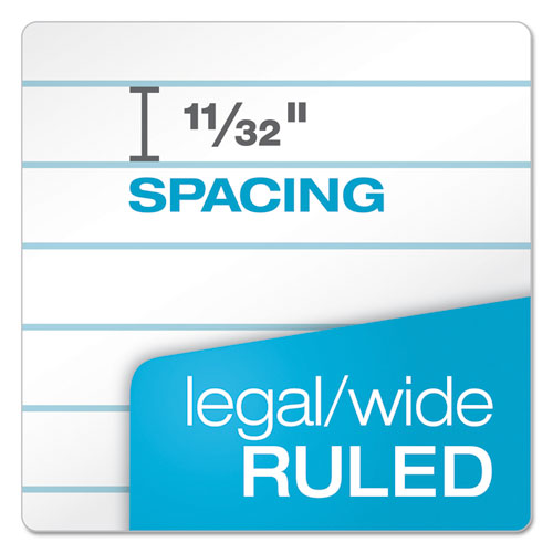 Image of Docket Gold Ruled Perforated Pads, Wide/Legal Rule, 50 White 8.5 x 11.75 Sheets, 12/Pack