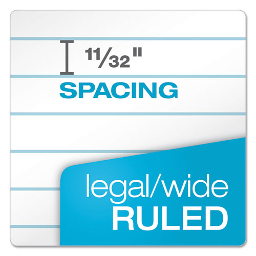Image of Tops™ Docket Gold Ruled Perforated Pads, Wide/Legal Rule, 50 White 8.5 X 14 Sheets, 12/Pack
