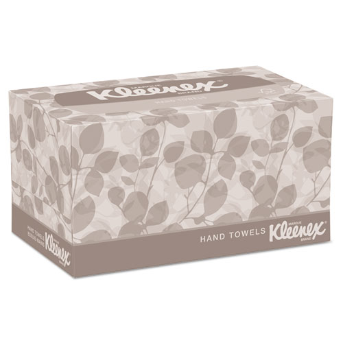 Kleenex® Hand Towels, Pop-Up Box, Cloth, 1-Ply, 9 X 10.5, Unscented, White, 120/Box, 18 Boxes/Carton