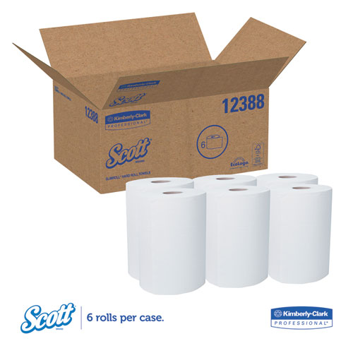 Control Slimroll Towels, Absorbency Pockets, 8" x 580ft, White, 6 Rolls/Carton