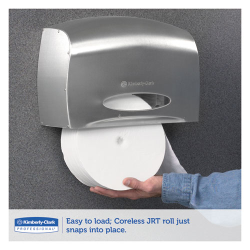 Image of Scott® Pro Coreless Jumbo Roll Tissue Dispenser, Ez Load, 14.38 X 6 X 9.75, Stainless Steel