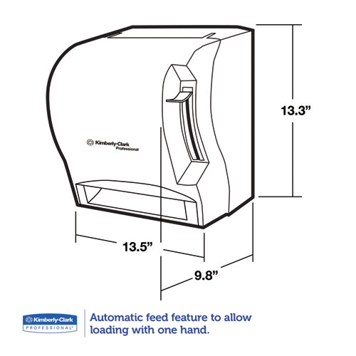Lev-R-Matic Roll Towel Dispenser, 13 3/10w x 9 4/5d x 13 1/2h, Smoke