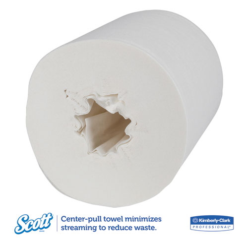 Image of Scott® Essential Center-Pull Towels, Absorbency Pockets, 2-Ply, 8 X 15, White, 500/Roll, 4 Rolls/Carton