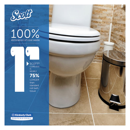 Image of Essential Coreless SRB Bathroom Tissue, Septic Safe, 2-Ply, White, 1000 Sheets/Roll, 36 Rolls/Carton