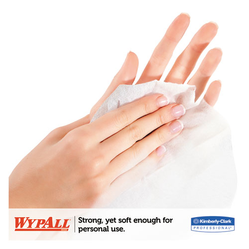 Image of Wypall® L30 Towels, Pop-Up Box, 10 X 9.8, White, 120/Box, 10 Boxes/Carton