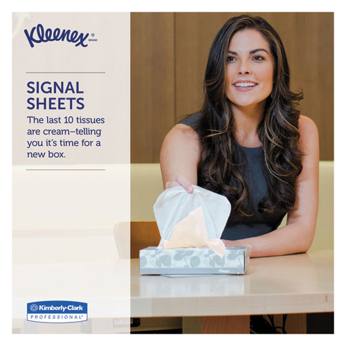 Kleenex, KCC21606BX, Low Profile Box Facial Tissues, 125 / Box, White