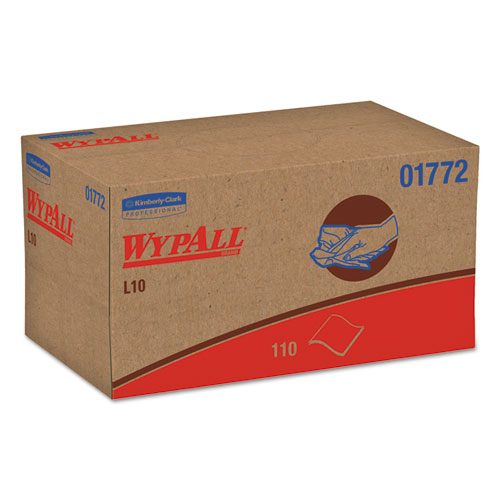 WypAll® L10 SANI-PREP Dairy Towels, POP-UP Box, 1-Ply, 10.25 x 10.5, White, 110/Pack, 18 Packs/Carton