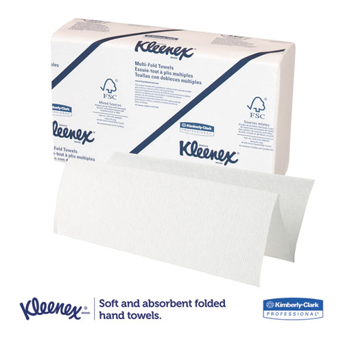 Image of Kleenex® Multi-Fold Paper Towels, Convenience, 9.2 X 9.4, White, 150/Pack, 8 Packs/Carton
