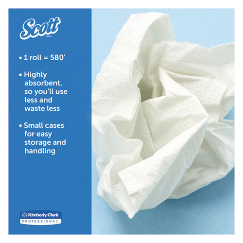 Control Slimroll Towels, Absorbency Pockets, 8" x 580ft, White, 6 Rolls/Carton
