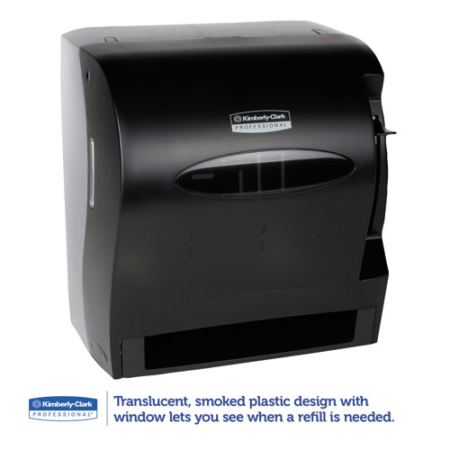 Image of Kimberly-Clark Professional* Lev-R-Matic Roll Towel Dispenser, 13.3 X 9.8 X 13.5, Smoke