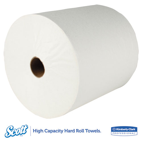 Image of Essential High Capacity Hard Roll Towels for Business, Absorbency Pockets, 1.75" Core, 8" x 950 ft, White, 6 Rolls/Carton