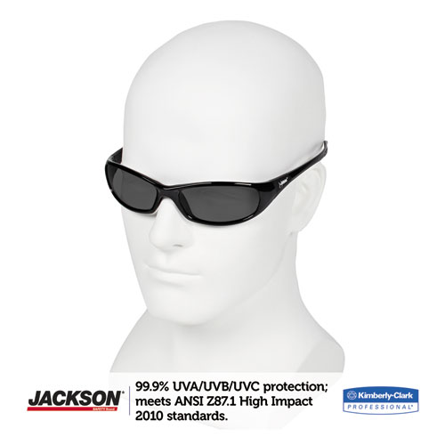 Image of Kleenguard™ V40 Hellraiser Safety Glasses, Black Frame, Smoke Lens