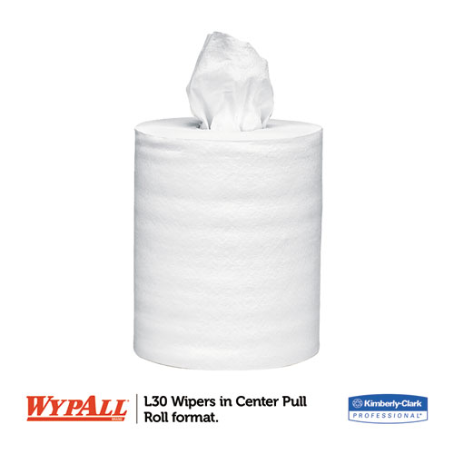 Image of L30 Towels, Center-Pull Roll, 9.8 x 15.2, White, 300/Roll, 2 Rolls/Carton