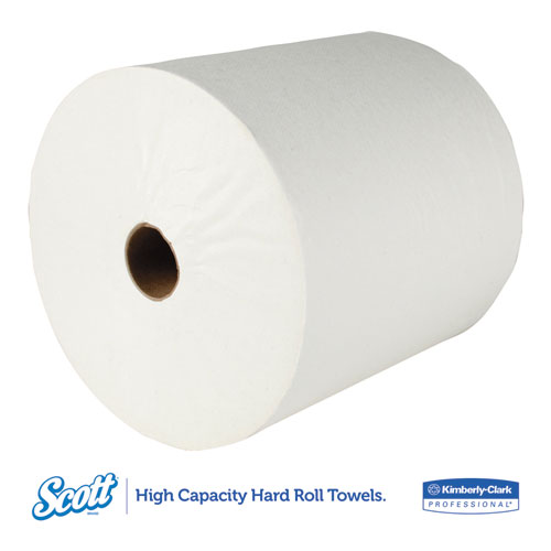 Essential Hard Roll Towel, 1.5" Core, 8 x 400ft, White, 12 Rolls/Carton