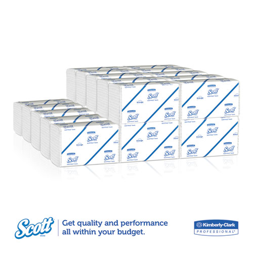 Image of Scott® Pro Scottfold Towels, 1-Ply, 7.8 X 12.4, White, 175 Towels/Pack, 25 Packs/Carton