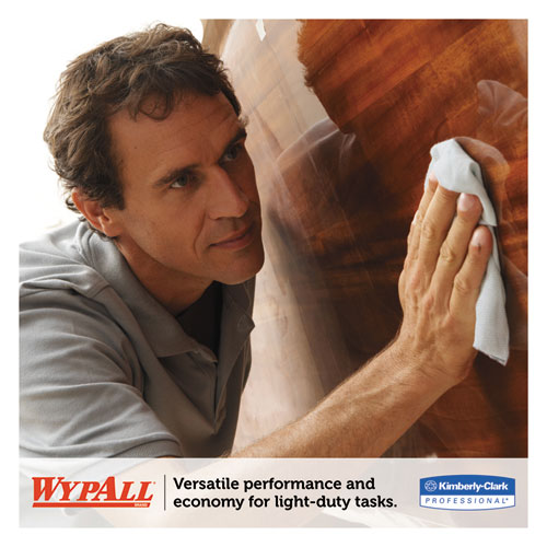 Image of Wypall® General Clean X60 Cloths, 1/4 Fold, 11 X 23, White, 100/Box, 9 Boxes/Carton