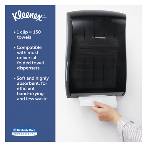 Image of Kleenex® Multi-Fold Paper Towels, 4-Pack Bundles, 1-Ply, 9.2 X 9.4, White, 150/Pack, 16 Packs/Carton