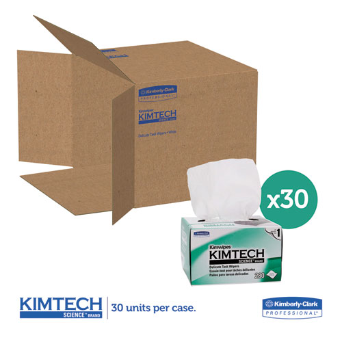 Kimwipes Delicate Task Wipers, 1-Ply, 4 2/5 x 8 2/5, 280/Box, 30 Boxes/Carton