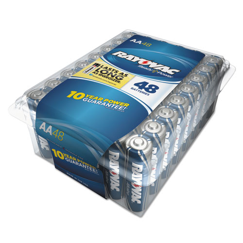 Rayovac® Alkaline Battery, AA, 48/Pack