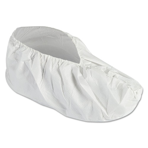 A40 Liquid and Particle Protection Shoe Covers, Medium, White, 400/Carton