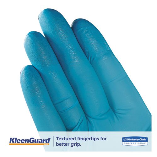 Image of Kleenguard™ G10 Nitrile Gloves, Powder-Free, Blue, 242 Mm Length, Large, 100/Box, 10 Boxes/Carton
