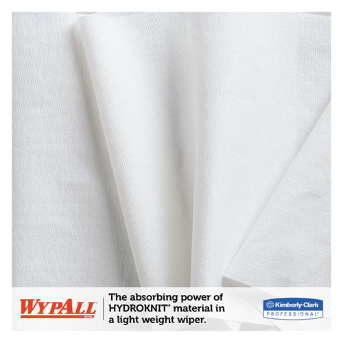 Image of Wypall® General Clean X60 Cloths, 1/4 Fold, 11 X 23, White, 100/Box, 9 Boxes/Carton