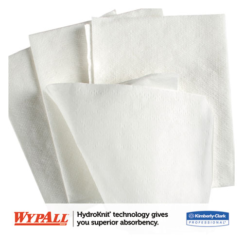 Image of Wypall® X50 Cloths, 1/4 Fold, 12.5 X 10, White, 26/Pack, 32 Packs/Carton