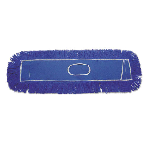 Clinger Dust Mop Head, Nylon, 36 X 5, Blue, 12/carton