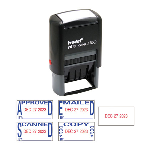 Trodat Economy Self-Inking Date Stamps, Stamp Impression Size: 3/8