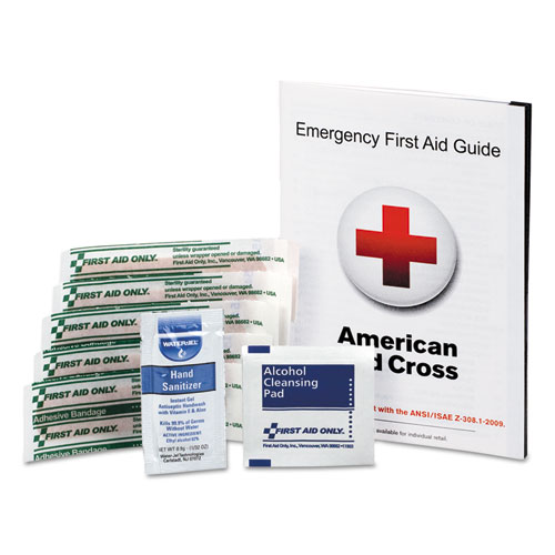 First Aid Only™ First Aid Guide w/Supplies, 9 Pieces
