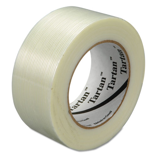 Tartan™ Filament Tape, 3" Core, 48 mm x 55 m, Clear, 24/Carton
