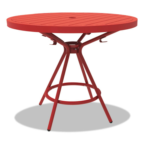 CoGo Tables, Steel, Round, 30" Diameter x 29.5h, Red, Ships in 1-3 Business Days