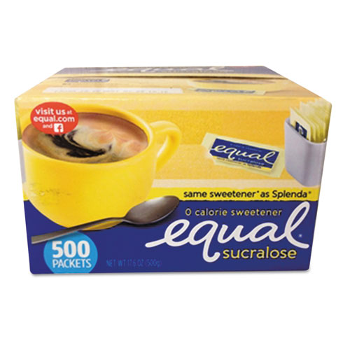 Equal® Zero Calorie Sweetener, 0.035 oz Packets, 500/Box